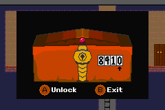 Gameplay image: A lockbox with a 4 digit code.