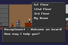 An image demonstrating the player being prompted to make a dialogue choice.